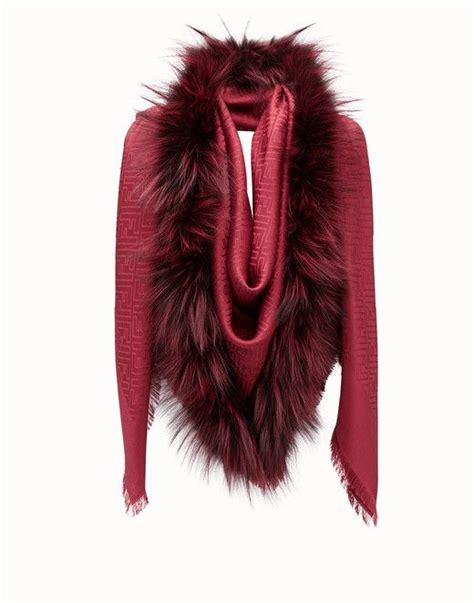 fendi scarf wool|Fendi touch of fur shawl.